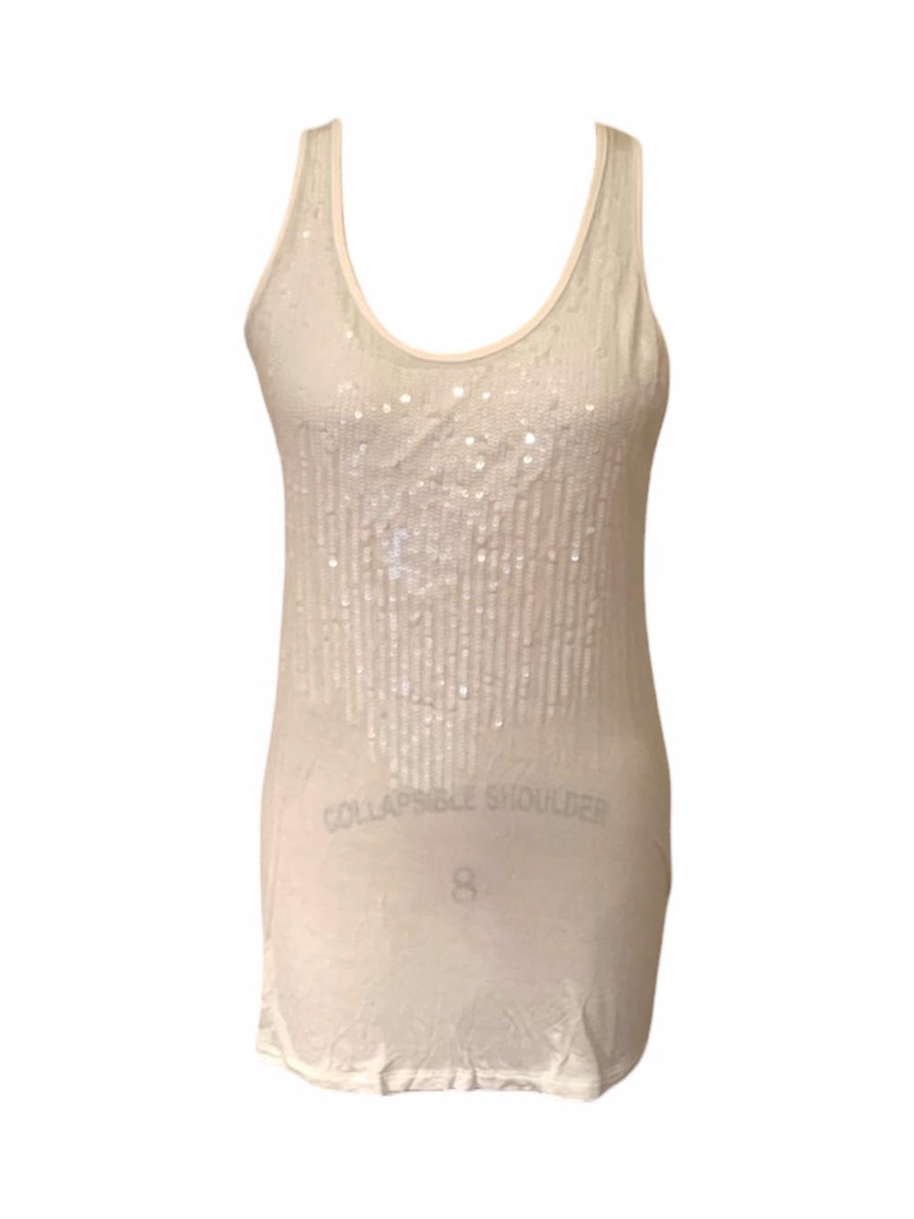 Love Culture White Sequin Tank Top